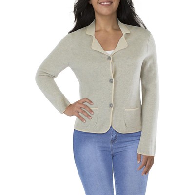 

Sutton Cashmere Womens Beige Chevron Midi Button-Up Shell  BHFO 5302, Бежевый