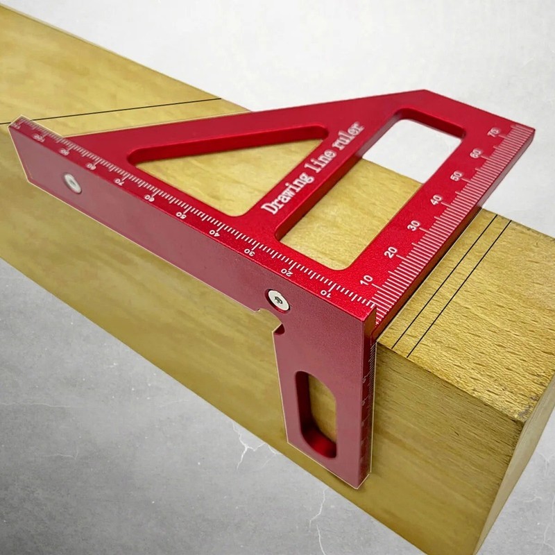 Woodworking Square Protractor Miter Triangle Ruler Layout Measuring Tool
