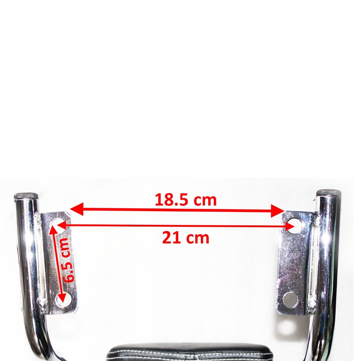 Fits Royal Enfield Twins Interceptor 650 cc Back Rest Steel Chrome Cushion 