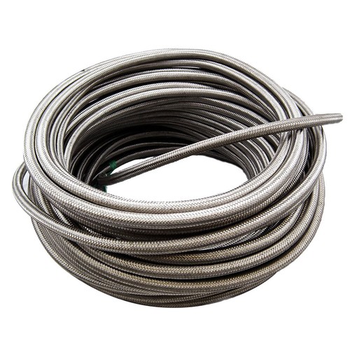 5/16 8MM STAINLESS STEEL BRAIDED PTFE ETHANOL E85 FUEL HOSE LINE - 5FT