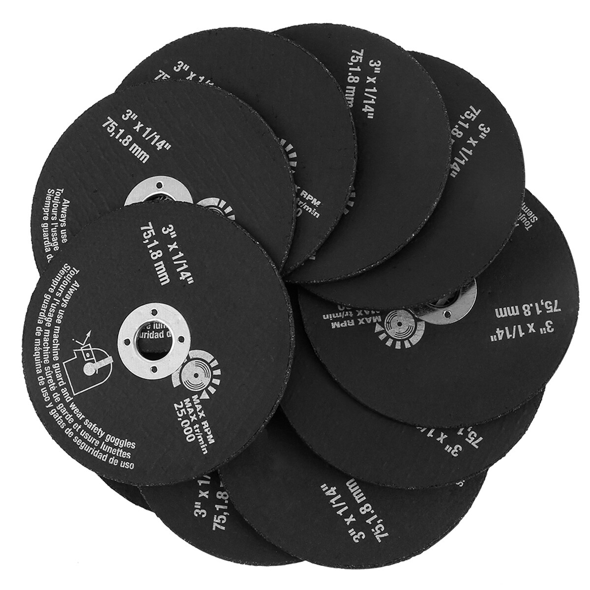 10x 3 Inch Resin Grinding Wheel Circular Saw Blades Fast Cutting Wheel