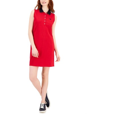 Женское красное трикотажное короткое мини-платье Tommy Hilfiger M BHFO 9732
