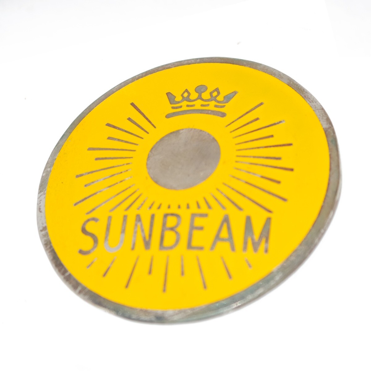 Pair Yellow Sunbeam Monogram S7 S8 Motorcycle Petrol Tank Badge Set 