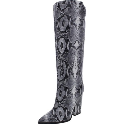 

Vince Camuto Женские сапоги до колена Elissan черно-белые Туфли 7 Средний (B,M) BHFO 9793, Off white snake