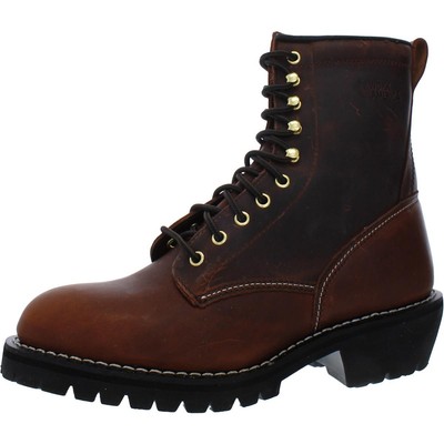 

Work America Mens LOGGER Brown Work Boots 10.5 Extra Wide (E+, WW) BHFO 5276, Redwood, LOGGER