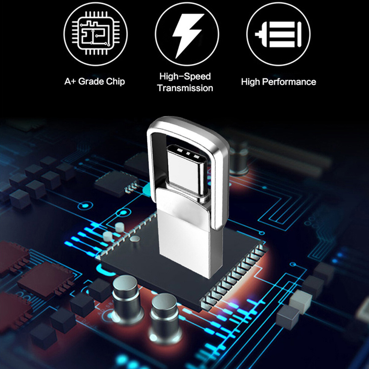 1TB 2TB Type C USB 3.0 Flash Drive Thumb Drive Memory Stick for PC Laptop New