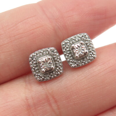ピアス Square N-dia Round One Touch Earrings #3153 $_1.JPG?set_id=2