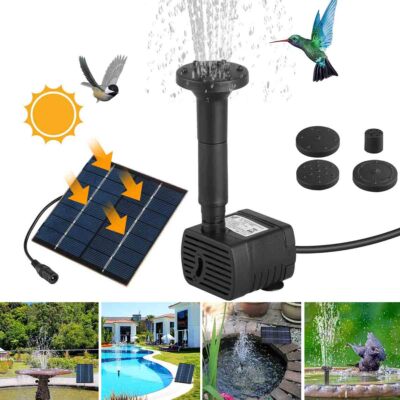 Solar Fountain Water Pump for Outdoor Pool, Small Pond, Garden Fish Tank