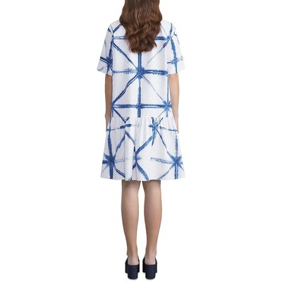 Женская белая хлопковая рубашка с коротким рукавом Lafayette 148 New York, XL BHFO 0464