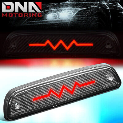 FOR 1995-2015 TACOMA PULSE FLASH HEARTBEAT LED CARBON FIBER LOOK 3RD BRAKE LIGHT