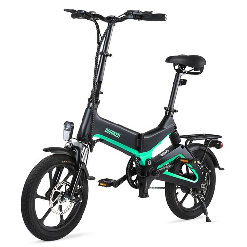 16 Zoll Mountainbike Elektrofahrrad Klapprad Falten EBike 250W Pedelec Schwarz