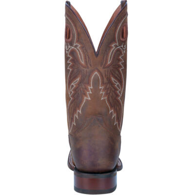 Pre-owned Dan Post Men's Abram Tan Square Toe Western Boots Dp4562 In Brown