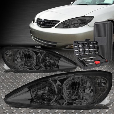 ДЛЯ 02-04 TOYOTA CAMRY ДЫМЧАТЫЙ КОРПУС ПРОЗРАЧНЫХ УГЛОВЫХ ФАР ГОЛОВНОГО СВЕТА + НАБОР ИНСТРУМЕНТОВ