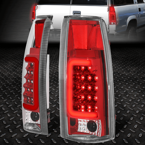 [КРАСНАЯ 3D СВЕТОДИОДНАЯ С-ОБРАЗНАЯ ПЛАНКА]ДЛЯ 88-00 CHEVY GMC C/K ПИКАП ЗАДНИЙ СТОП-СИГНАЛ КРАСНЫЙ