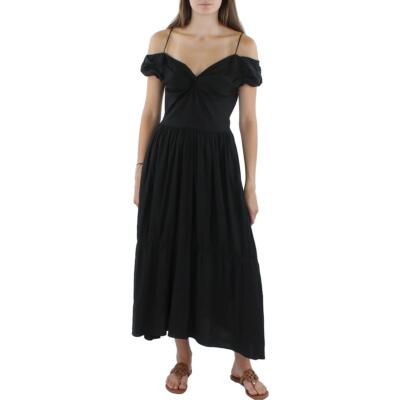 

Женское льняное платье миди Vince BHFO 3271, Черный