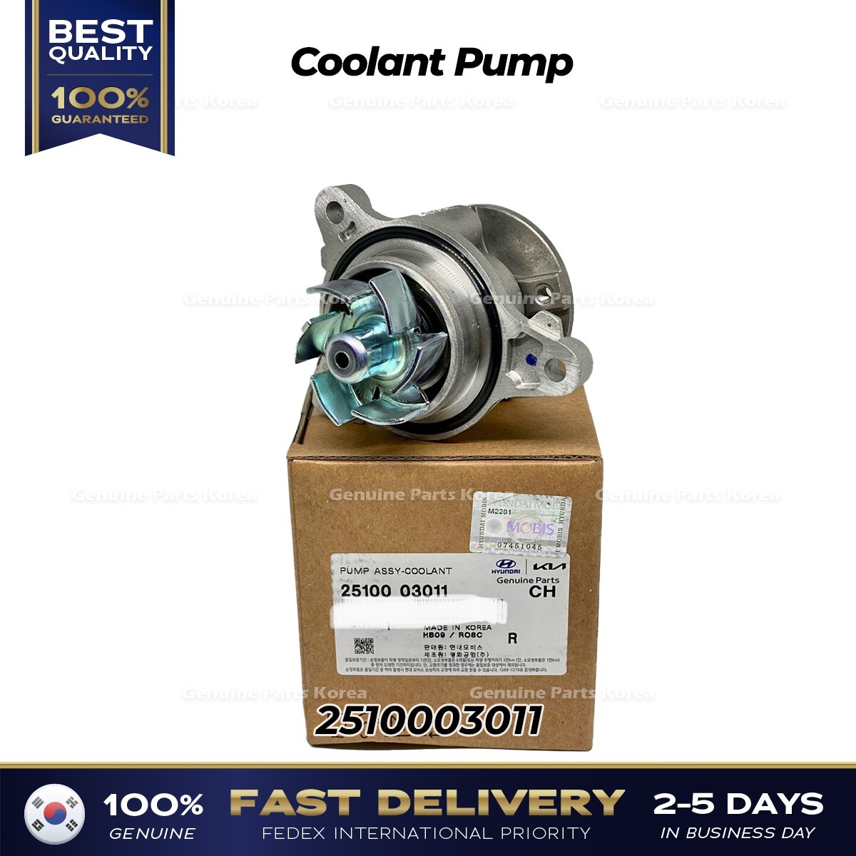 n0n0　0331 ⭐Genuine⭐ Coolant Pump 2510003011 for Hyundai Accent Kia