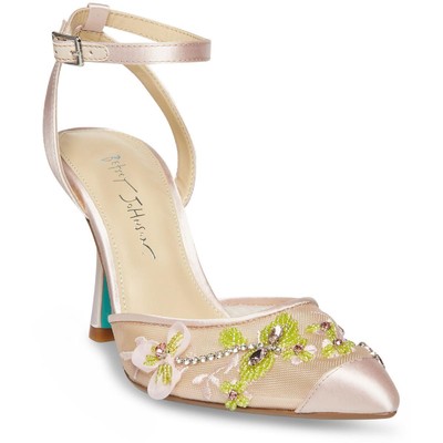 

Женские фиолетовые туфли на каблуке с открытой пяткой Betsey Johnson Zola 9,5 средний (B,M) BHFO 3687, Lilac