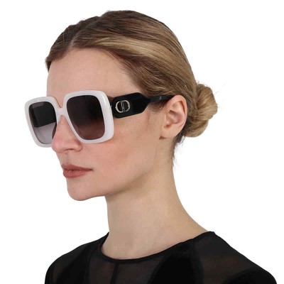 Pre-owned Dior Grey Square Ladies Sunglasses Bobby S2u 99a1 55 Bobby S2u 99a1 55 In Gray