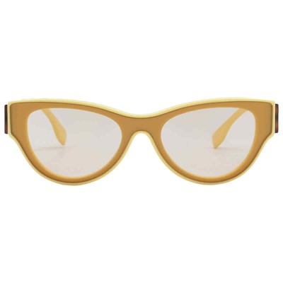 Pre-owned Fendi Shiny Light Brown Shield Ladies Sunglasses Fe40135i 39e 140 Fe40135i 39e In Multi