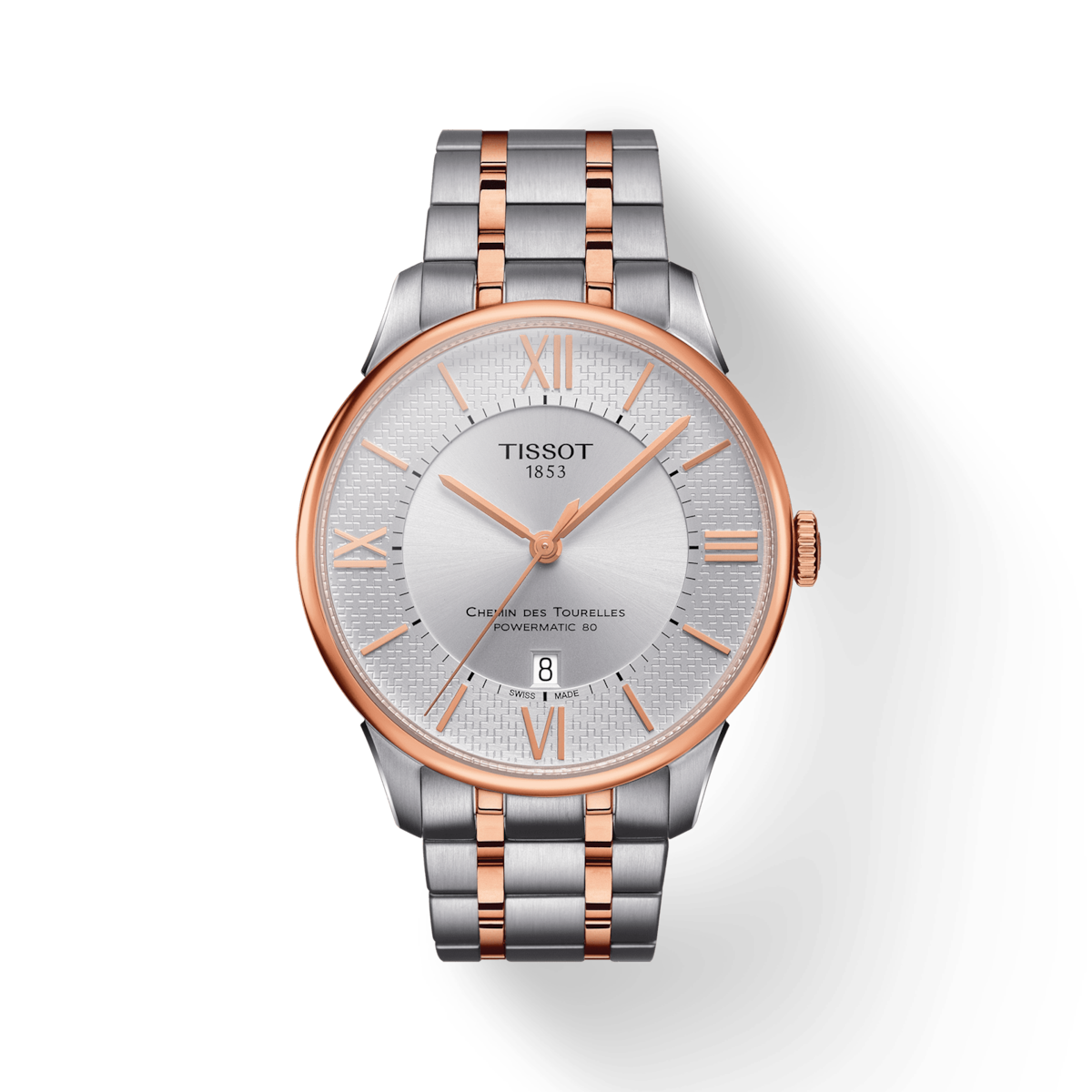 Pre-owned Tissot Chemin Des Tourelles Powermatic 80 Helvetic Pride Watch T0994072203801