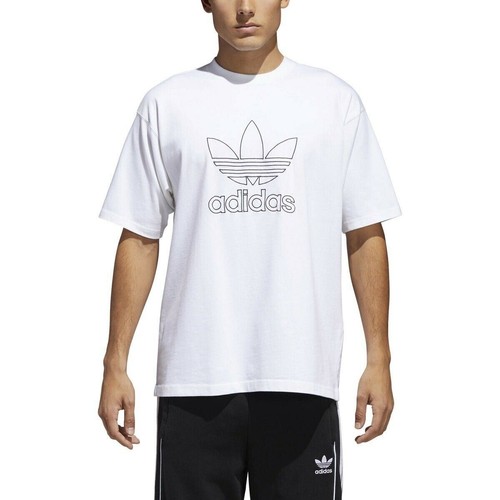 

[CE4834] Мужская футболка Adidas Originals Signature Tee - белый черный, Многоцветный