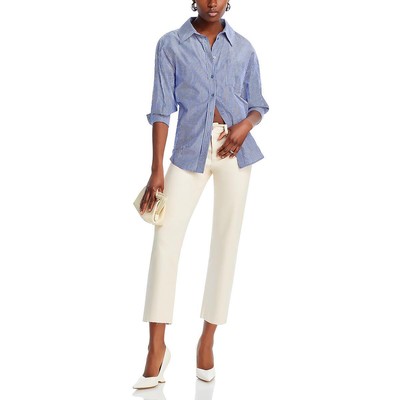 Женские укороченные джинсы Lagence Wanda бежевого цвета с высокой посадкой и широкими штанинами 26 BHFO 9164