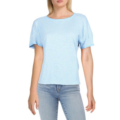 

Женская синяя повседневная футболка с квадратным вырезом Eileen Fisher  BHFO 9098, Blue bell