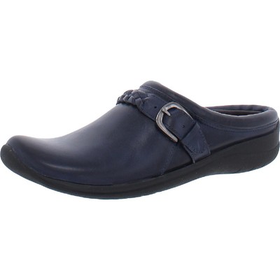 

Женские кожаные туфли на плоской подошве Orion темно-синие сабо David Tate 8 Narrow (AA,N) BHFO 6202, Navy leather