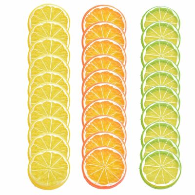30Pcs Artificial Fake Lemon Slice Fruit Simulation Fake Lemon Slices Home Decor
