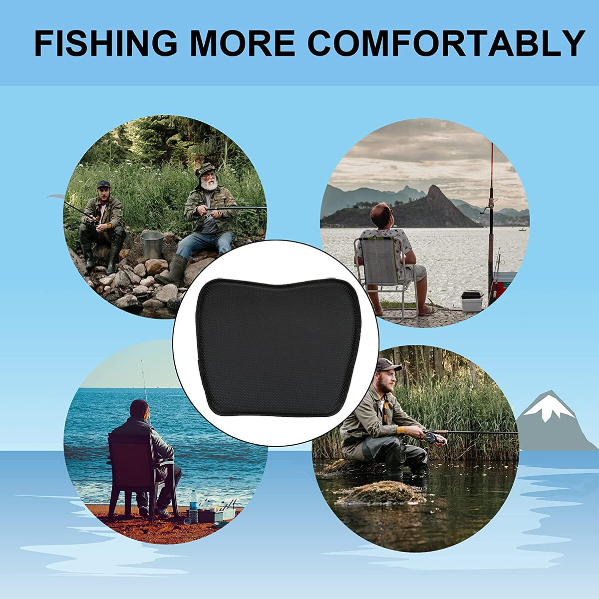 Anti Slip Kayak Seat Cushion Comfortable Sitting Pad for Paddling, Boat, Fishing