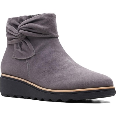 

Женские ботильоны Clarks Sharon Salon Grey 11 Medium (B,M) BHFO 6623, Grey suede