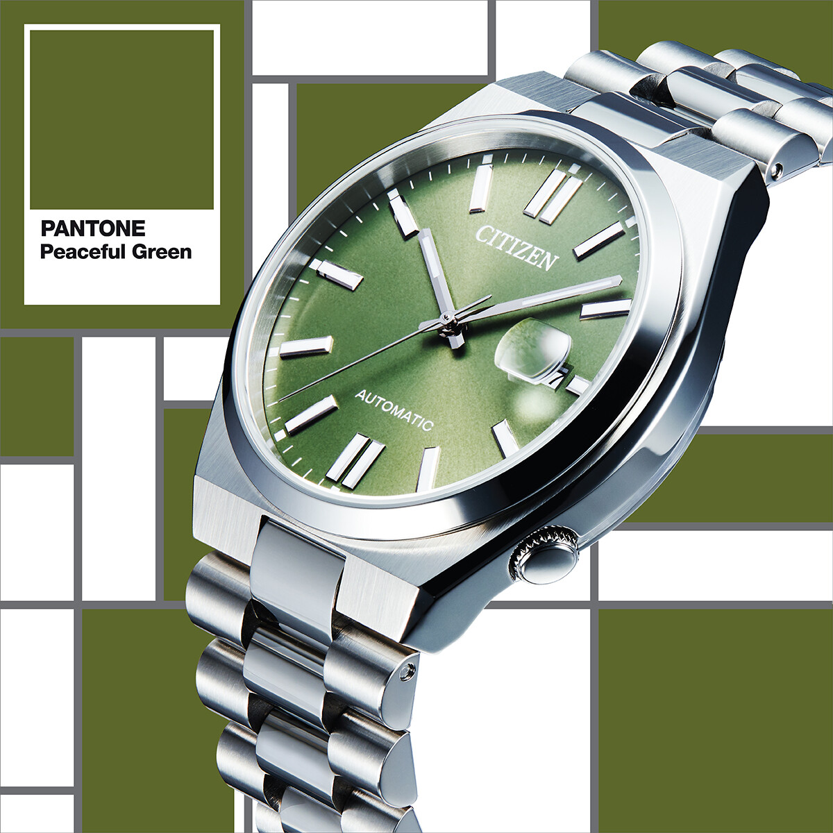 CITIZEN - sabo Citizen NJ0158-89Z Tsuyosa Sapphire Automatic Green Dial