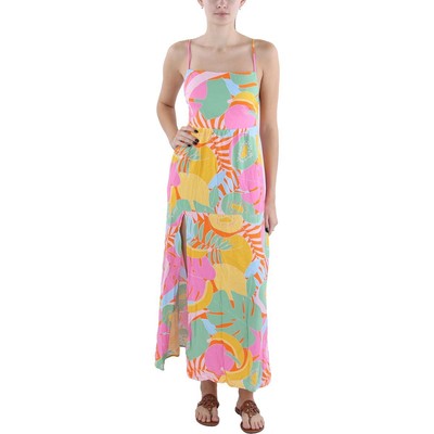 Покажи мне Свое женское платье миди макси с фруктовым принтом Mumu Julia Pink, BHFO 2129