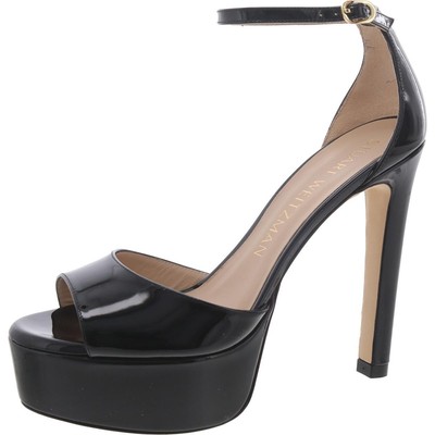 Женские черные лакированные туфли на каблуке Stuart Weitzman 9 среднего размера (B,M) BHFO 6292
