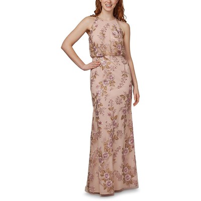 

Женское платье макси с бретельками Adrianna Papell с вышивкой плюс BHFO 6888