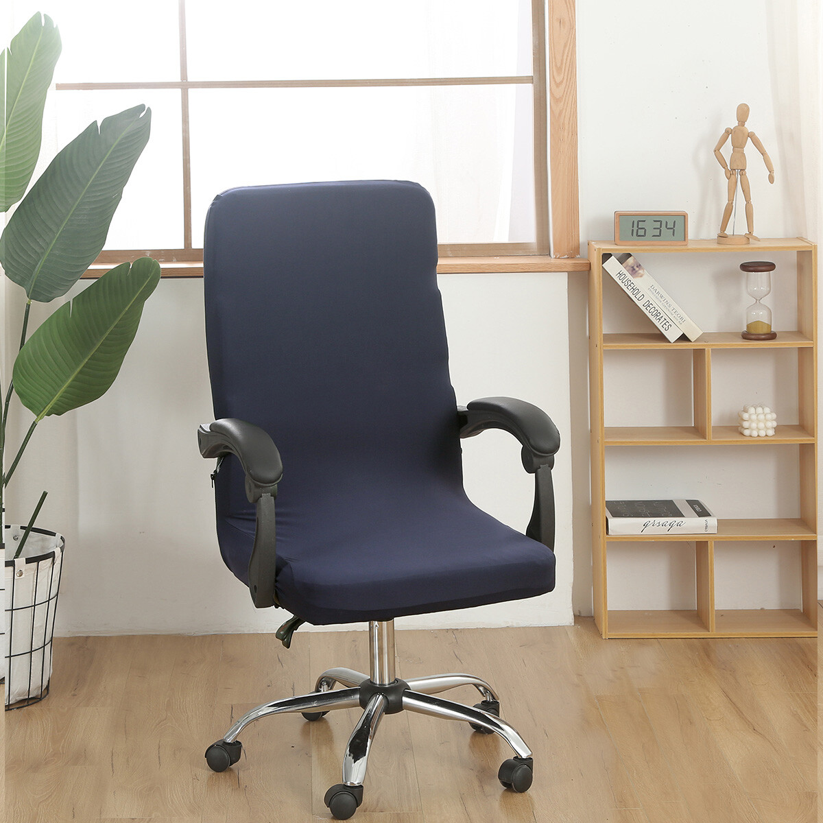Computer Office with Zipper Spandex Stretch Desk Task Chair Cover Seat Slipcover