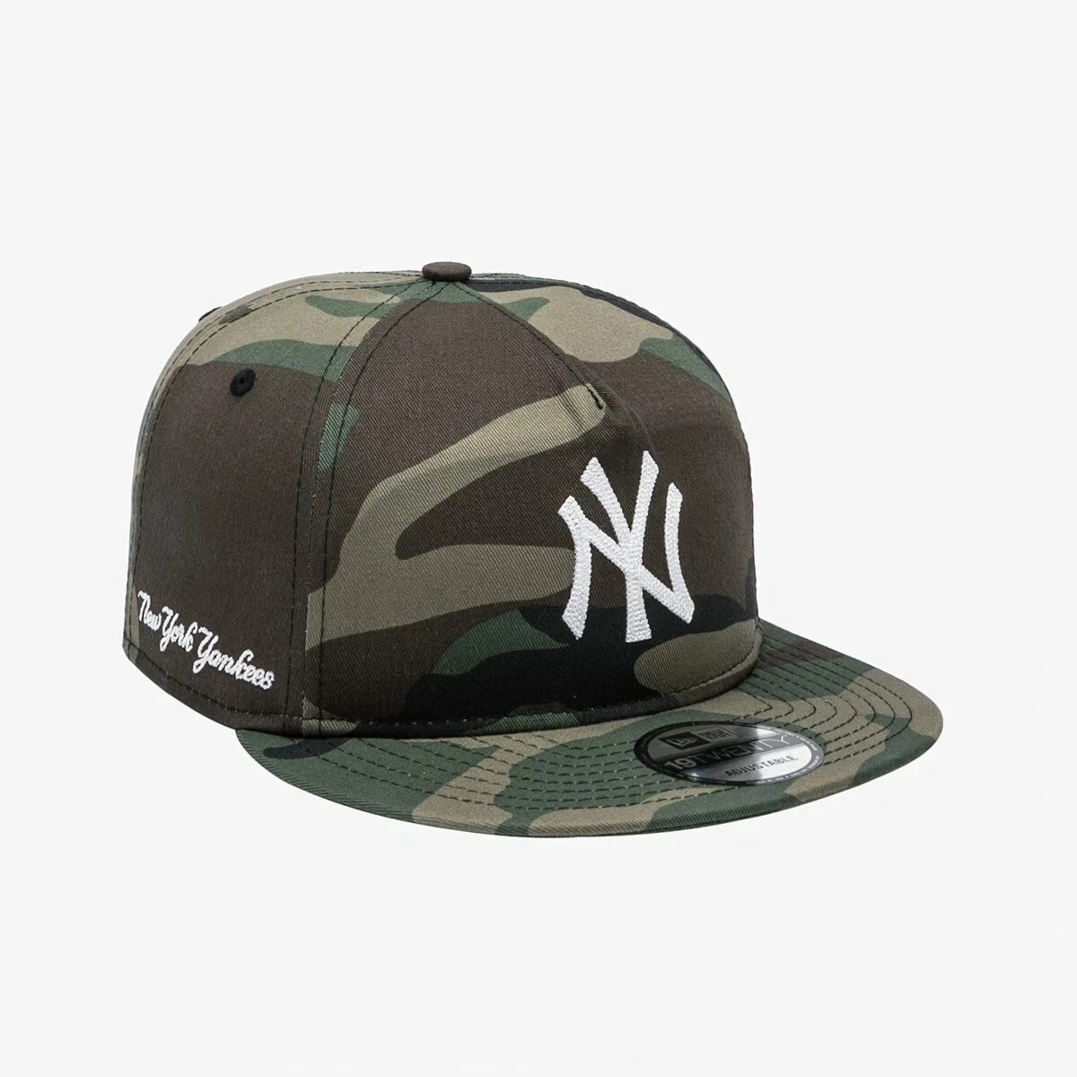 New Era 19TWENTY MLB Basic Chain Embroidery Snapback Woodland Camo Retro Hat
