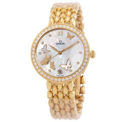 Женские часы Omega De Ville с автоматическим хронометром и бриллиантами 424.55.33.20.55.008