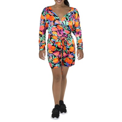 

Женский черный комбинезон с длинными рукавами и принтом Nina Parker Plus  BHFO 8542, Black multi
