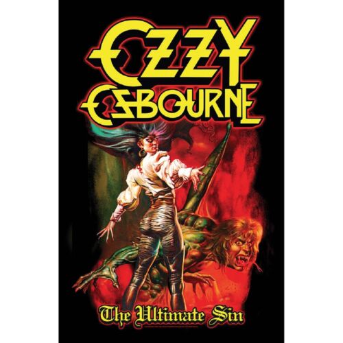 Ozzy Osbourne The Ultimate Sin Fabric Textile Poster Flag 26.5" X 40" - NEW