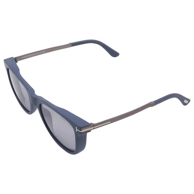 Pre-owned Tom Ford Sinatra Smoke Mirror Square Men's Sunglasses Ft1104 91c 53 In Gray