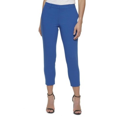 Женские синие нарядные повседневные брюки до щиколотки DKNY Petites 2P BHFO 0455
