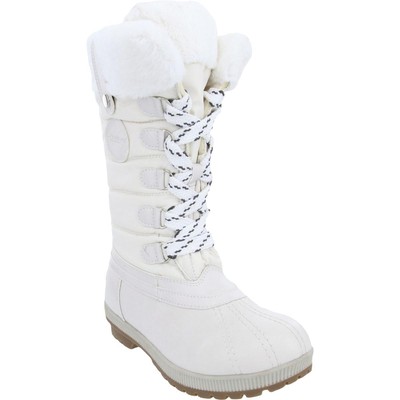

Женские зимние и зимние ботинки London Fog Melton White 10 Medium (B,M) BHFO 1966 г., Winter white nylon, Melton