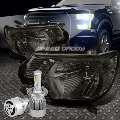 ЗАКОПЧЕННЫЙ КОРПУС ФАРЫ + ПРОЗРАЧНЫЙ УГОЛ + БЕЛЫЙ СВЕТОДИОД H4 HID с ВЕНТИЛЯТОРОМ ДЛЯ 12-15 TACOMA