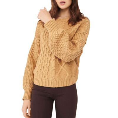 

Free People Женский коричневый вязаный уютный пуловер-свитер Top  BHFO 4329, Classic camel