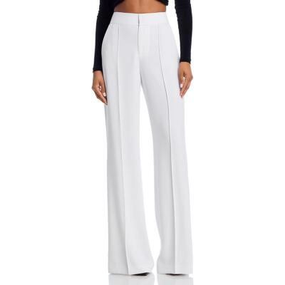 Alice and Olivia Womens Dylan White Pintuck High Rise Wide Leg Pants 6 BHFO 4635