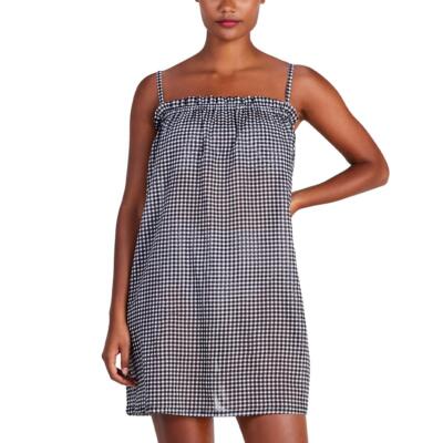 Женское черно-белое платье в клетку Kate Spade, пляжная одежда-маскировка, M BHFO 4303