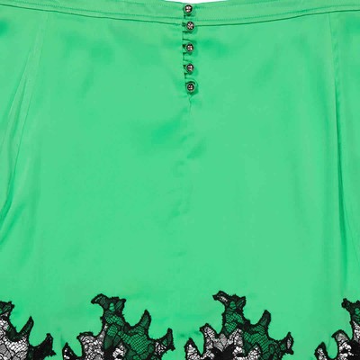Pre-owned Rabanne Ladies Bright Green Jupe Satin Miniskirt