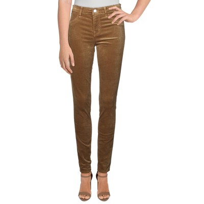 

J Brand Womens Fraser Tan Velveteen Super Skinny Pants со средней посадкой  BHFO 3453, Vienna, Fraser