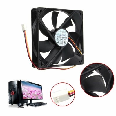2 Pin 120mm 25mm Cooler Fan Heatsink Cooler Radiator For Computer PC CPU 12V USA
